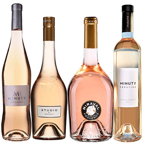Best of Provence - Lot de 4 bouteilles - Minuty : Prestige/M - Miraval : Studio/Jolie-Pitt - Côtes de Provence Rosé 2020 (4 * 75cl) von ProvencePremiumRosé