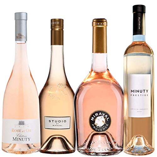 Best of Provence - Lot de 4 bouteilles - Minuty : Prestige/Rose et Or - Miraval : Studio/Jolie-Pitt - Côtes de Provence Rosé 2019 (4 * 75cl) von ProvencePremiumRosé