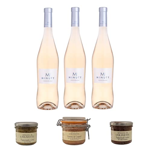 Box Apéro 100 % Provence : 3*M Minuty Rosé 2020 (75cl) + 2 tapenades + 1 Ententerrine von ProvencePremiumRosé