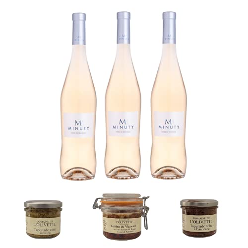 Box Apéro 100 % Provence : 3*M Minuty Rosé 2020 (75cl) + 2 tapenades + 1 Winzer Terrinen von ProvencePremiumRosé