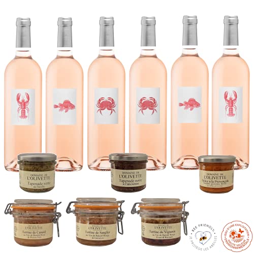 Box Apéro 100 % Provence : 6*Rosé – Mare Nostrum – Domaine de L’olivette – 2020 (75cl) + 2 tapenades + 3 Terrines von ProvencePremiumRosé