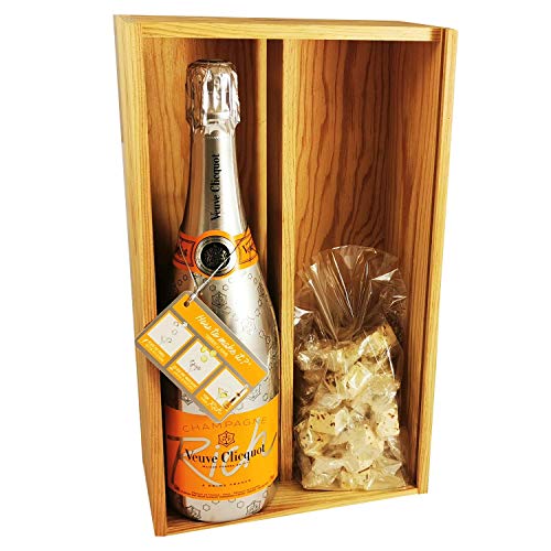 Champagner Veuve Clicquot - Rich Brut & 150 Gramm Speculoos Nougadets - Jonquier Deux Frères - In Holzkiste von ProvencePremiumRosé