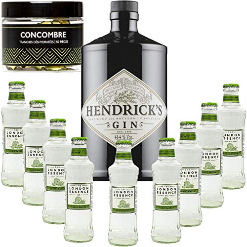 Gintonic - Hendricks Gin 41,3 ° + 9London Essence"Bitter Orange & Holunder" - (70cl 20cl + 9 *) + Pot 50 Gurkenscheiben dehydratisiert. von Wine And More