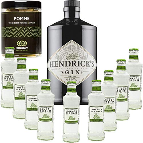Gintonic - Hendricks Gin 41,3 ° + 9London Essence"Bitter Orange & Holunder" - (70cl 20cl + 9 *) + Pot 60 Scheiben von getrocknetem Apfel. von Wine And More