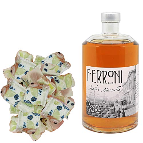 Maison Ferroni Sortiment - Amber Rum & 150g Violet Nougadets - Jonquier Deux Frères von Wine And More