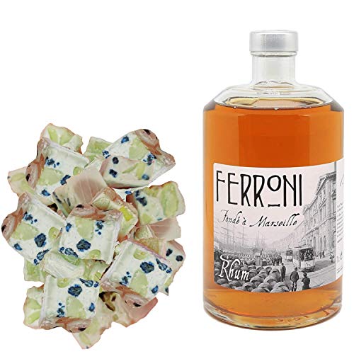 Maison Ferroni Sortiment - Amber Rum & 150g Violet Nougadets - Jonquier Deux Frères Maison Ferroni Sortiment - Amber Rum & 150g Violet Nougadets - Jonquier Deux Frères von Wine And More