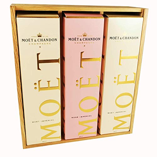 Moet & Chandon - 2 * Impérial Brut/Impérial Rosé in Box - In Holzkiste von ProvencePremiumRosé