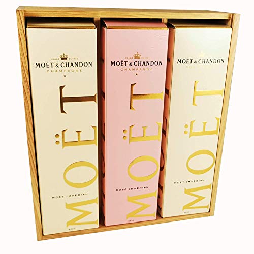 Moet & Chandon - 2 * Impérial Brut/Impérial Rosé in Box - In Holzkiste von ProvencePremiumRosé