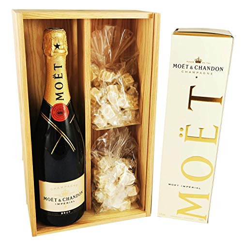 Moet & Chandon - Impérial Brut in Box & 2 * 150 Gramm White Nougadets - Jonquier Deux Frères - In Holzkiste von ProvencePremiumRosé