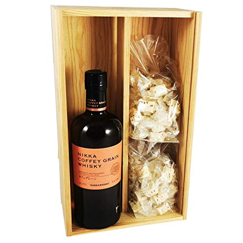 Nikka - Coffey Grain Whisky & 2 * 150 Gramm Speculoos Nougadets - Jonquier Deux Frères - In Holzkiste Nikka - Coffey Grain Whisky & 2 * 150 Gramm Speculoos Nougadets - Jonquier Deux Frères - In Holzkiste von Wine And More