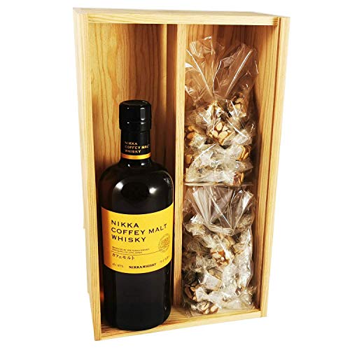Nikka - Coffey Malt Whisky & 2 * 150 Gramm schwarze Nougadets - Jonquier Deux Frères - In Holzkiste Nikka - Coffey Malt Whisky & 2 * 150 Gramm schwarze Nougadets - Jonquier Deux Frères - In Holzkiste von Wine And More