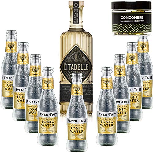 Pack Gintonic - Gin Citadel Reserve + 9 Fever Indian Tree Premium Water - (70cl + 9 * 20cl) + Pot 50 Gurken getrocknet von ProvencePremiumRosé