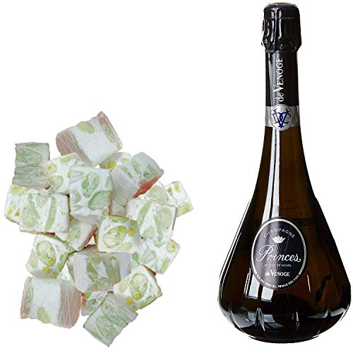 Sortiment Champagner De Venoge - Cuvée Prince - Blanc de Noirs & 150 g zarte weiße Nougadets - Jonquier Deux Frères von Wine And More