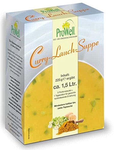 ProWell Diät- und Ernährungsprogramm - Curry-Lauch-Suppe - 225 g (5 Portionen) von Prowell