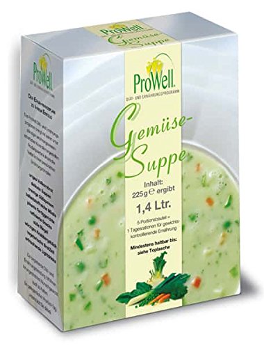 ProWell Diät- und Ernährungsprogramm - Gemüsesuppe - 225 g (5 Portionen) von Prowell