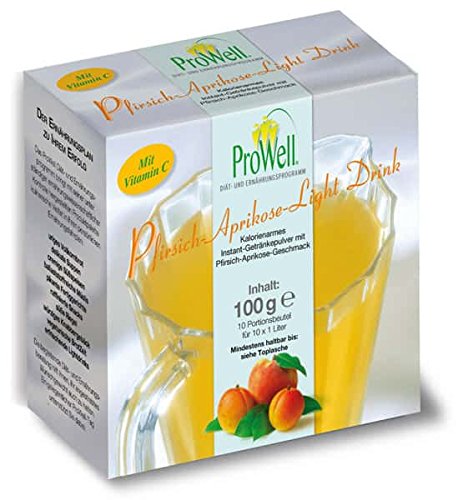 ProWell Diät- und Ernährungsprogramm - Light-Drink Pfirsich-Aprikose - 100 g (10 Liter) von Prowell