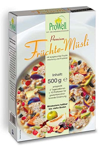 ProWell Diät- und Ernährungsprogramm - Premium Früchte-Müsli - 500 g (10 Portionen) von Prowell