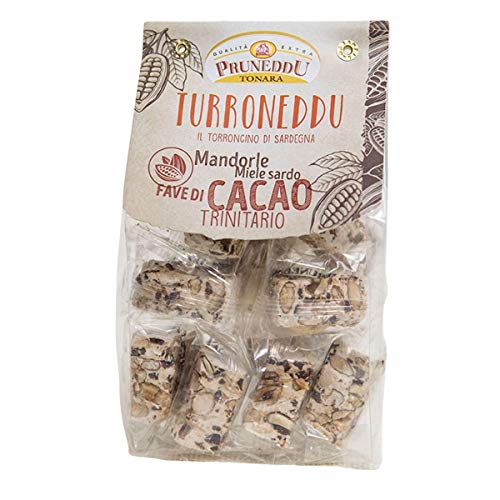 Torroncini mit Mandeln, sardischem Honig und Kakaobohnen | weißer Nougat (hart) | Torrone | 150g | Pruneddu Torronificio Artigiano Tonara, Sardinien Torroncini mit Mandeln, sardischem Honig und Kakaobohnen | weißer Nougat (hart) | Torrone | 150g | Pruneddu Torronificio Artigiano Tonara, Sardinien von Pruneddu