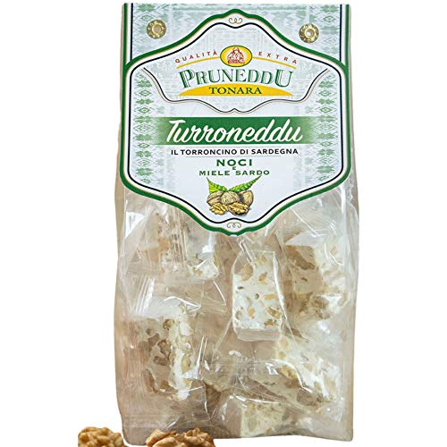 Torroncini mit Walnüssen und Honig aus Sardinien, 200g, weißer Nougat (hart), Torrone, Pruneddu Torronificio Artigianale von Pruneddu