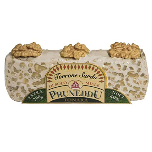 Torrone mit Walnüssen und Honig | ganzes Stück | weißer Nougat (hart) | Torrone | 200g | Pruneddu Torronificio Artigiano Tonara, Sardinien Torrone mit Walnüssen und Honig | ganzes Stück | weißer Nougat (hart) | Torrone | 200g | Pruneddu Torronificio Artigiano Tonara, Sardinien von Pruneddu