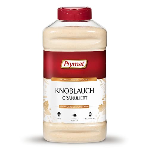 Prymat Knoblauchpulver 1005g, getrockneter Knoblauch Granulat, im Streuer von Prymat