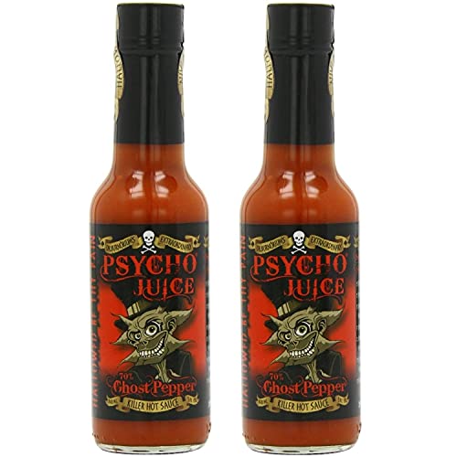Psycho Juice Hot Chili-Sauce 70% Ghost Pepper (Pack of 2) von Psycho Juice