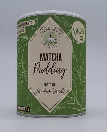 Matcha Pudding | Ohne Zuckerzusatz – nur mit Dattelsüße | 280 g für 8 Portionen | Cremiges Dessert mit Matcha & echter Vanille | Vegan zubereitbar | Puddingland Original Matcha Pudding | Ohne Zuckerzusatz – nur mit Dattelsüße | 280 g für 8 Portionen | Cremiges Dessert mit Matcha & echter Vanille | Vegan zubereitbar | Puddingland Original von Puddingland