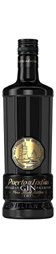 Puerto de Indias Sevillian Premium Pure Black Edition Gin – fruchtiger Gin aus Spanien mit 40% vol, mit Noten von Zitrus, Orange & Wacholder, ideal für Gin Tonic und Cocktails, 0,7 l Flasche von Puerto de Indias