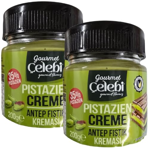2 STÜCK X PUFAI Celebi Anthap Turkish Pistaziencreme mit 35% Pistazien, ohne Palmöl, 200 Gramm 2 STÜCK X PUFAI Celebi Anthap Turkish Pistaziencreme mit 35% Pistazien, ohne Palmöl, 200 Gramm von Pufai