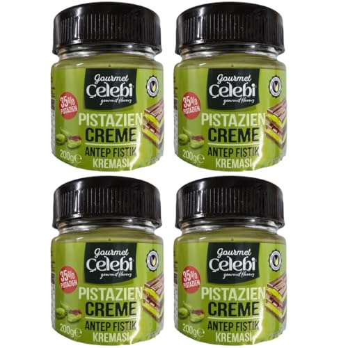 4 STÜCK X PUFAI Celebi Anthap Turkish Pistaziencreme mit 35% Pistazien, ohne Palmöl, 200 Gramm 4 STÜCK X PUFAI Celebi Anthap Turkish Pistaziencreme mit 35% Pistazien, ohne Palmöl, 200 Gramm von Pufai