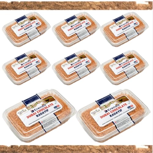 8 X Pufai Erendiz geröstet Kadaifi, Teigstrang, spezielles Kadaifi für Dubai-Schokolade, Engelshaar, in praktischer Verpackung mit guter Qualität, lange Haltbarkeit 200 Gramm 8 X Pufai Erendiz geröstet Kadaifi, Teigstrang, spezielles Kadaifi für Dubai-Schokolade, Engelshaar, in praktischer Verpackung mit guter Qualität, lange Haltbarkeit 200 Gramm von Pufai