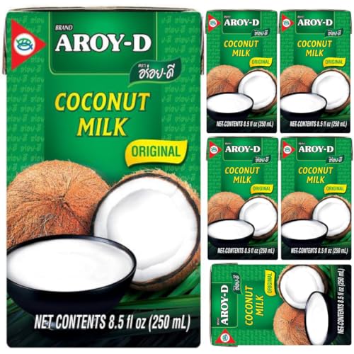 AROY-D Kokosnussmilch Kokosnussmilch Milch 250 Mililiter x 6 Stück mit Pufai Lebensmittelgeschäft AROY-D Kokosnussmilch Kokosnussmilch Milch 250 Mililiter x 6 Stück mit Pufai Lebensmittelgeschäft von Pufai