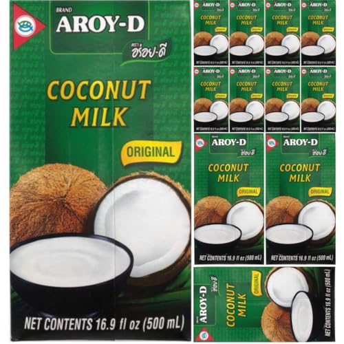 AROY-D Kokosnussmilch Kokosnussmilch Milch 500 Mililiter x 12 Stück mit Pufai Lebensmittelgeschäft AROY-D Kokosnussmilch Kokosnussmilch Milch 500 Mililiter x 12 Stück mit Pufai Lebensmittelgeschäft von Pufai