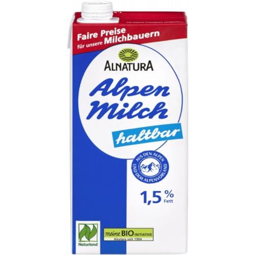 Alnatura Alpenmilch haltbar 1,5% Fett Milch Haltbare 1000 mililiter von Pufai
