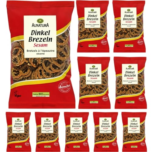Alnatura Dinkel Brezeln Sesam Cracker Keks 125 Gramm x 10 STÜCK Tüte mit pufai Alnatura Dinkel Brezeln Sesam Cracker Keks 125 Gramm x 10 STÜCK Tüte mit pufai von Pufai