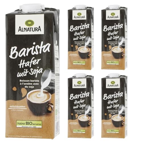 Alnatura Hafer Drink Barista mit Soja 1000 milliliter x 5 Stück von Pufai