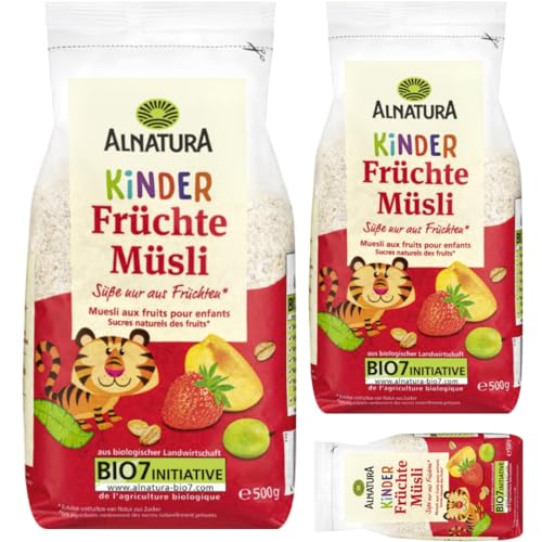 Alnatura Kinder Früchte Müsli Cornflakes Cerealien 500 gramm x 3 STÜCK von Pufai