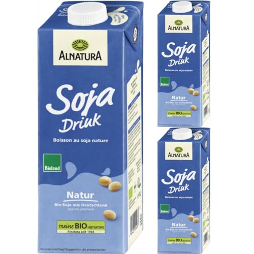 Alnatura Soja Drink ungesüßt SojaDrink 1000 milliliter x 3 Stück von Pufai