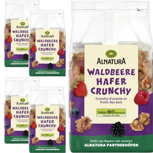 Alnatura Waldbeere Hafer Crunchy Cornflakes Cerealien 375 gramm x 5 STÜCK von Pufai