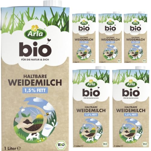 Arla Haltbare Weidemilch 1,5% Fett Kuhmilch Milch 1000 Milliliter x 6 Stück Arla Haltbare Weidemilch 1,5% Fett Kuhmilch Milch 1000 Milliliter x 6 Stück von Pufai