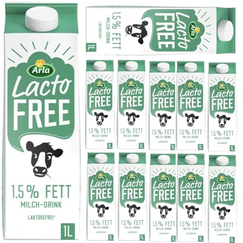 Arla Lacto Free Laktosefreie Milch 1,5% Kuhmilch Milch 1000 Milliliter X 12 STÜCK [Frischegarantie] von Pufai