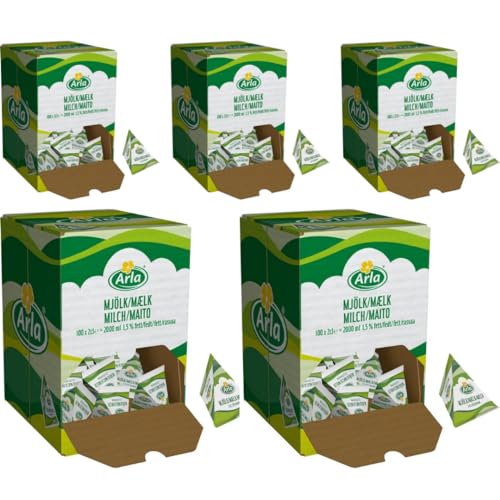 Arla Milch fettarme H-Milch-Portion 1,5% Fett, in Tassenportionen, je 20ml, 500 Stück Arla Milch fettarme H-Milch-Portion 1,5% Fett, in Tassenportionen, je 20ml, 500 Stück von Pufai
