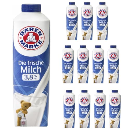 Bärenmarke Die frische Milch 3,8% 1000 mililiter X 12 STÜCK [Frischegarantie] von Pufai