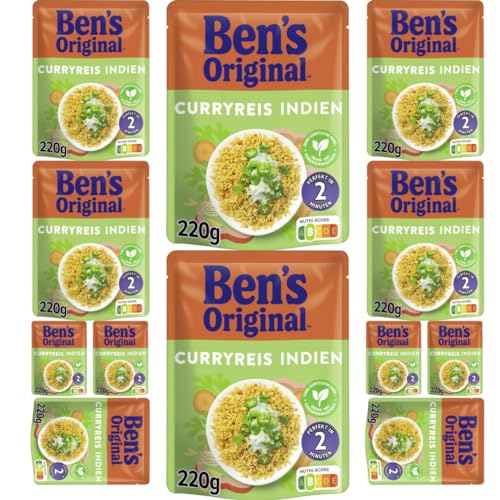 Ben's Original Curryreis Indien Reis 220 gramm x 12 Stück von Pufai