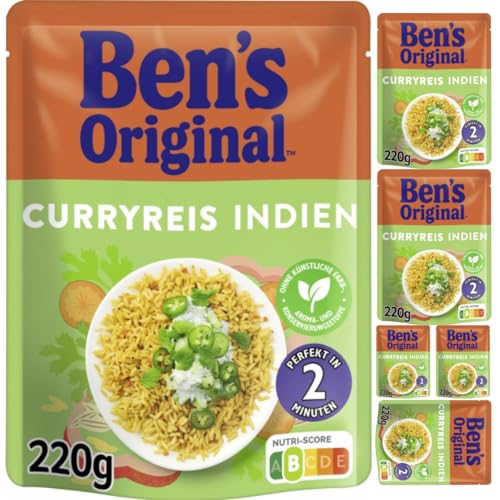 Ben's Original Curryreis Indien Reis 220 gramm x 6 Stück von Pufai