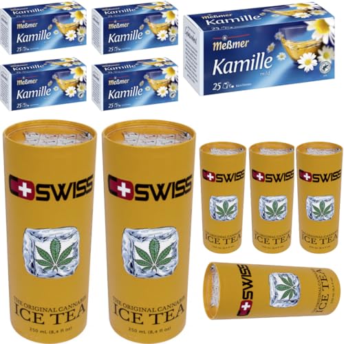 CSwiss Ice Tea 250ML x 6 STUCK + Meßmer Tee Kamille Tee 25 STÜCK X 1,5 gramm x 5 er Pack CSwiss Ice Tea 250ML x 6 STUCK + Meßmer Tee Kamille Tee 25 STÜCK X 1,5 gramm x 5 er Pack von Pufai