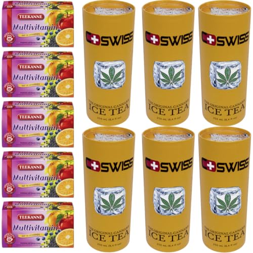 CSwiss The Original Ice Tea x 6 Stück + Teekanne Multivitamin Tee 20 x 3 gramm x 5 er Pack CSwiss The Original Ice Tea x 6 Stück + Teekanne Multivitamin Tee 20 x 3 gramm x 5 er Pack von Pufai