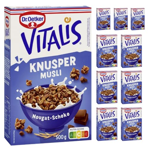 Knusper Müsli Nougat-Schoko 500 g X 10 Packungen von Pufai
