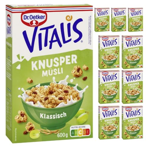 Dr. Oetker Vitalis Knusper Müsli klassisch 600 g X 10 Packungen von Pufai