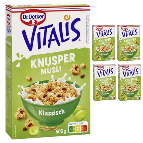 Dr. Oetker Vitalis Knusper Müsli klassisch 600 g X 5 Packungen von Pufai